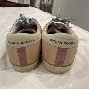 Golden Goose Blush and Metallic Sneakers